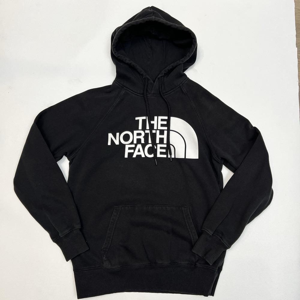 North Face Hoodie Womens X-Small Black Pullover Sweatshirt Outdoor Athletic Logo